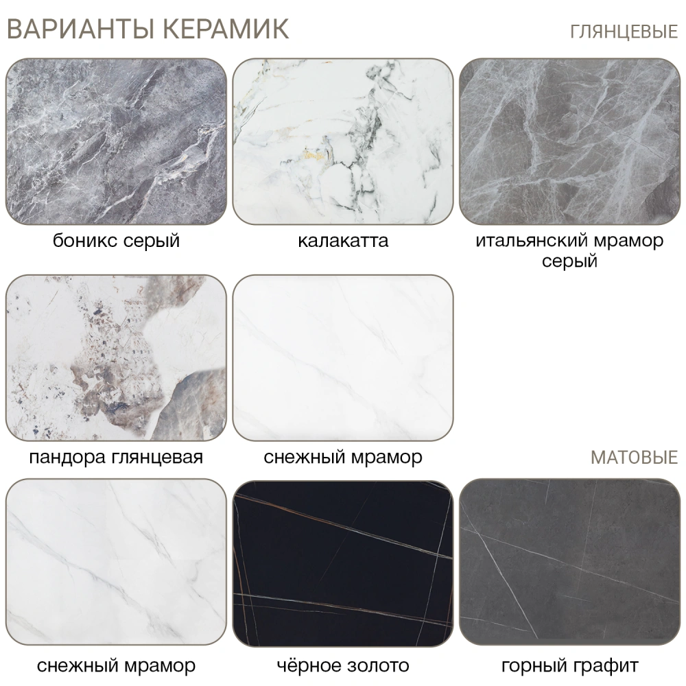 Стол квадратный НИК 80, керамика Чёрное золото матовое в магазине «На диване» в Екатеринбурге  — Выгодная цена